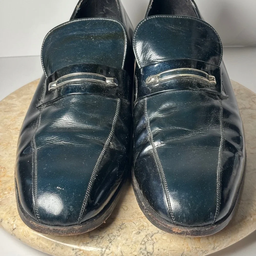 Mens Florsheim Designer Collection Patent Leather Loafers Slip On Dress Shoe 9 E